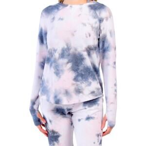 C&C California Rose Ink Tie Dye sweatshirt top pink gray black Thumb holes